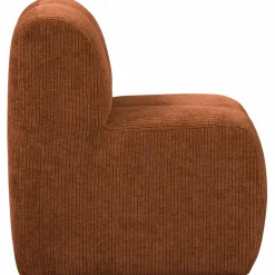 Woood Mojo Eetbankje 84cm Met Rugleuning Ribstof Roestbruin