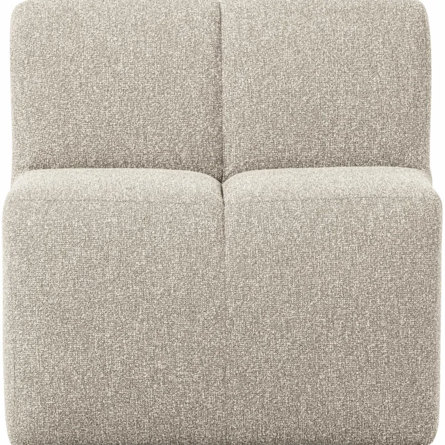 Woood Mojo Eetbankje 84cm Met Rugleuning Boucle Beige Melange