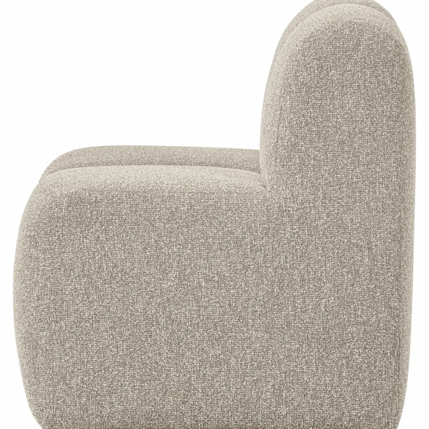 Woood Mojo Eetbankje 84cm Met Rugleuning Boucle Beige Melange