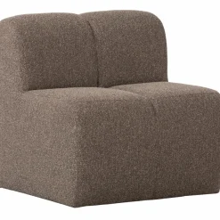 Woood Mojo Eetbankje 84cm Met Rugleuning Boucle Bruin Melange