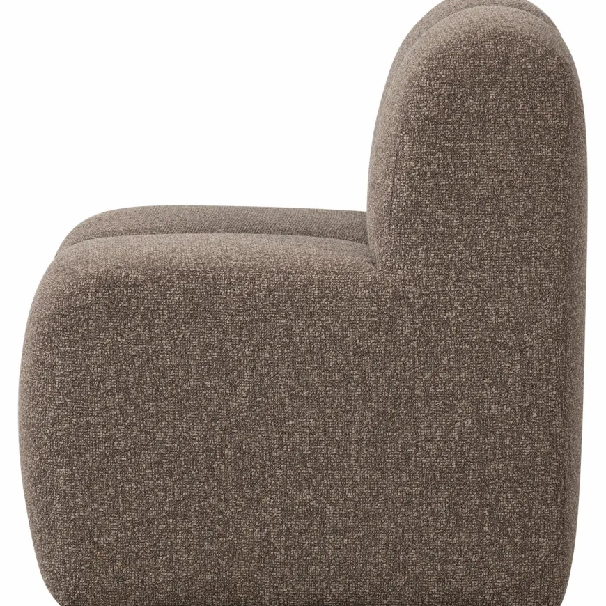 Woood Mojo Eetbankje 84cm Met Rugleuning Boucle Bruin Melange
