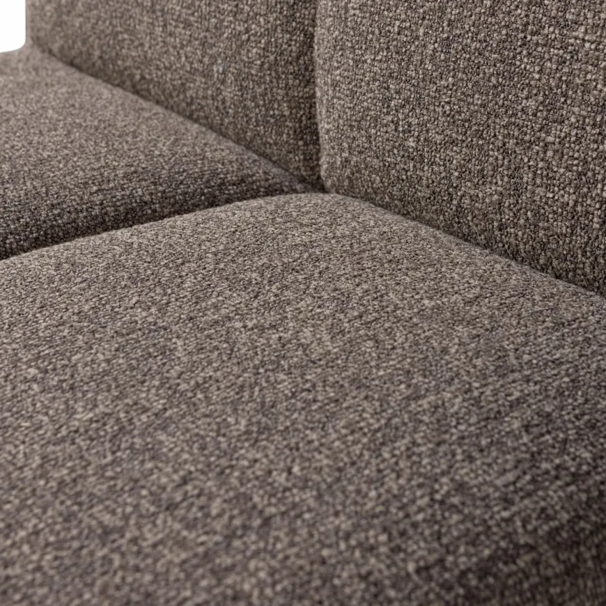 Woood Mojo Eetbankje 84cm Met Rugleuning Boucle Bruin Melange