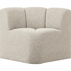 Woood Mojo Eetbankje Hoek Met Rugleuning Boucle Beige Melange