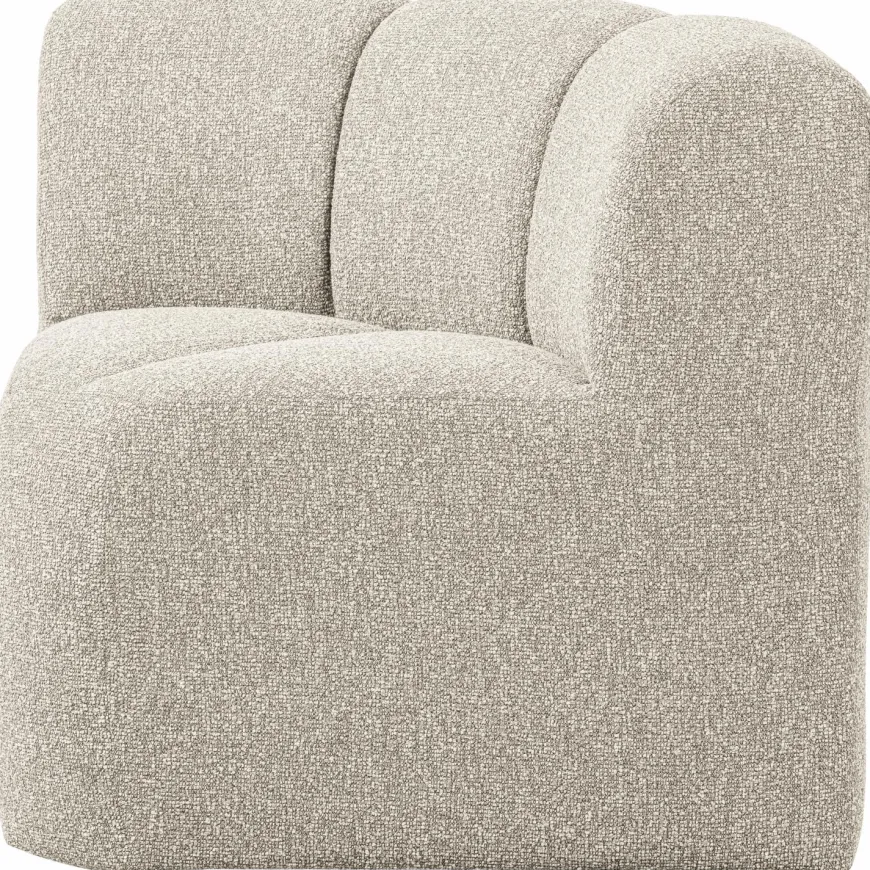 Woood Mojo Eetbankje Hoek Met Rugleuning Boucle Beige Melange