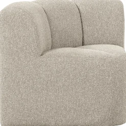 Woood Mojo Eetbankje Hoek Met Rugleuning Boucle Beige Melange