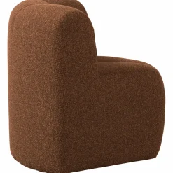 Woood Mojo Eetbankje Hoek Met Rugleuning Boucle Roestbruin Melange