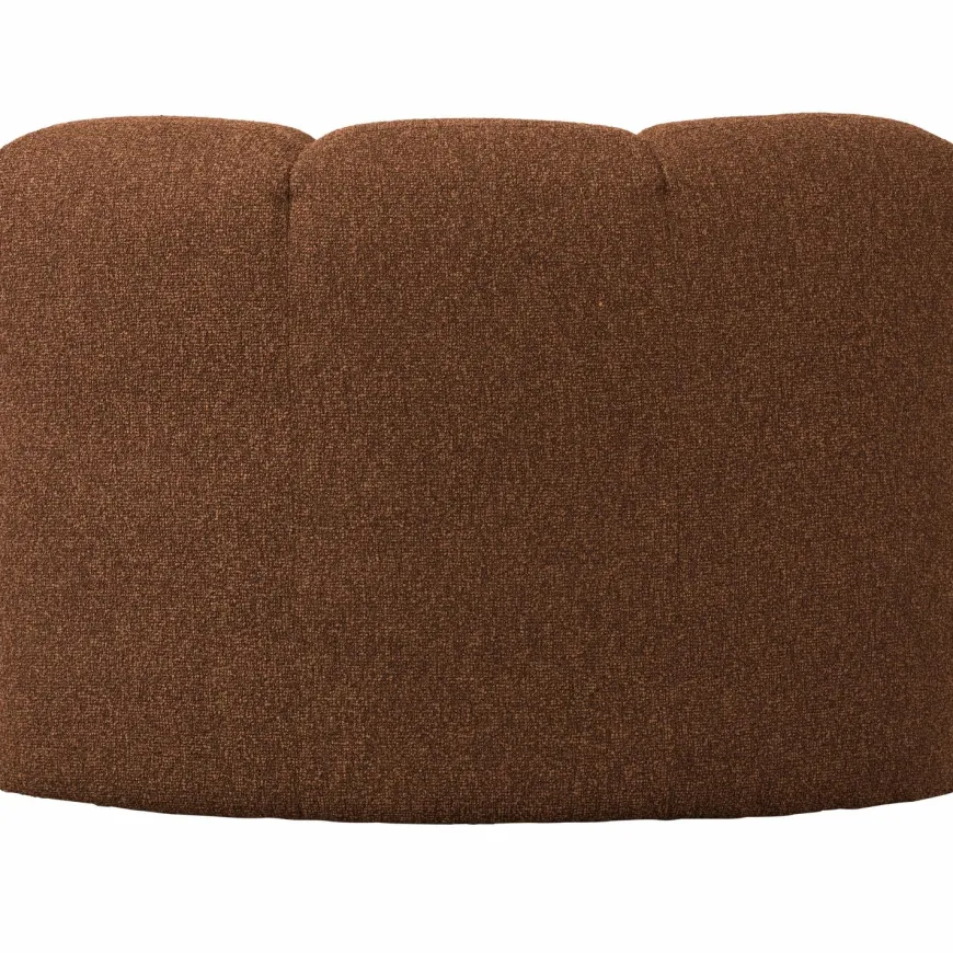 Woood Mojo Eetbankje Hoek Met Rugleuning Boucle Roestbruin Melange