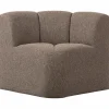 Woood Mojo Eetbankje Hoek Met Rugleuning Boucle Bruin Melange
