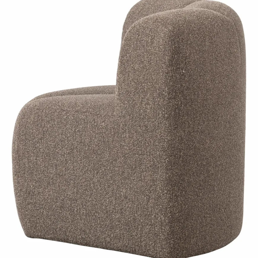 Woood Mojo Eetbankje Hoek Met Rugleuning Boucle Bruin Melange