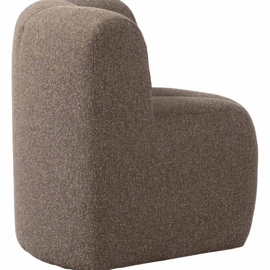 Woood Mojo Eetbankje Hoek Met Rugleuning Boucle Bruin Melange