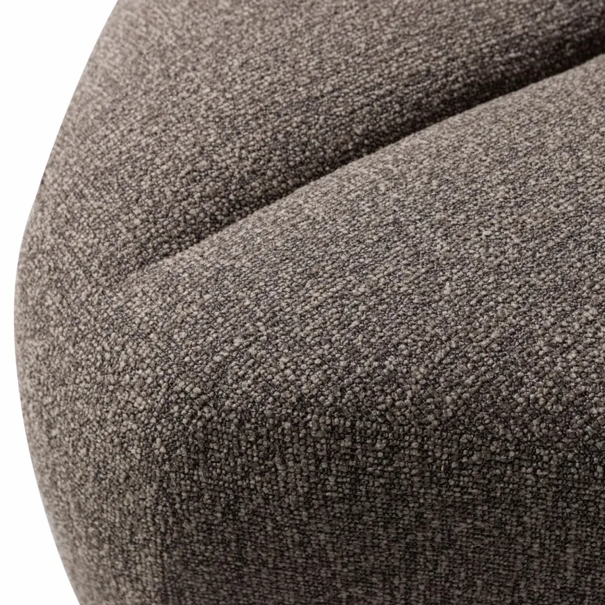 Woood Mojo Eetbankje Hoek Met Rugleuning Boucle Bruin Melange