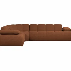 Woood Mojo Hoekbank Links Boucle Roestbruin Melange