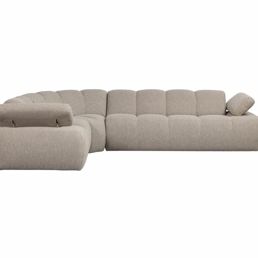 Woood Mojo Hoekbank Links Boucle Beige Melange
