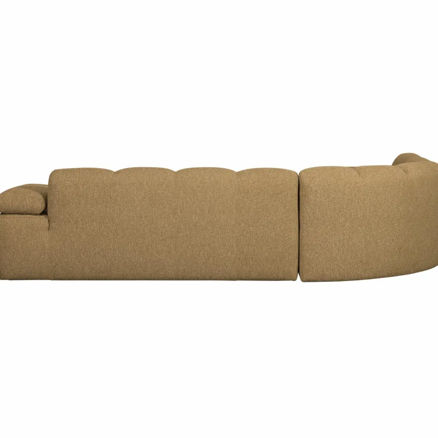 Woood Mojo Hoekbank Links Boucle Geel/Bruin Melange