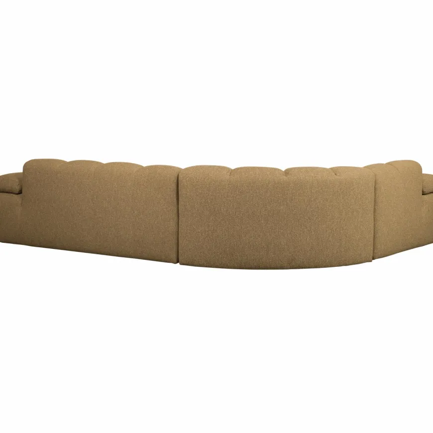Woood Mojo Hoekbank Links Boucle Geel/Bruin Melange
