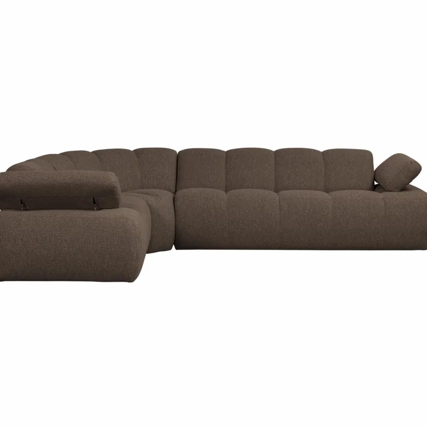 Woood Mojo Hoekbank Links Boucle Bruin Melange