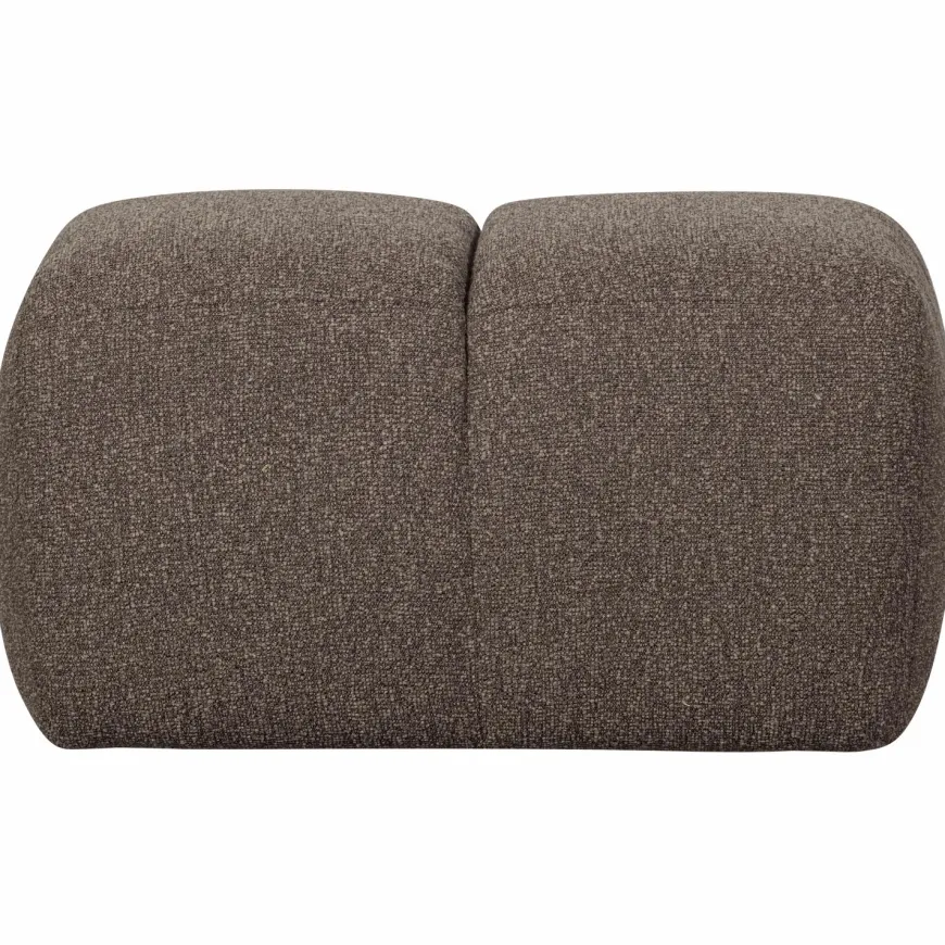Woood Mojo poef 45x84x64cm boucle bruin melange