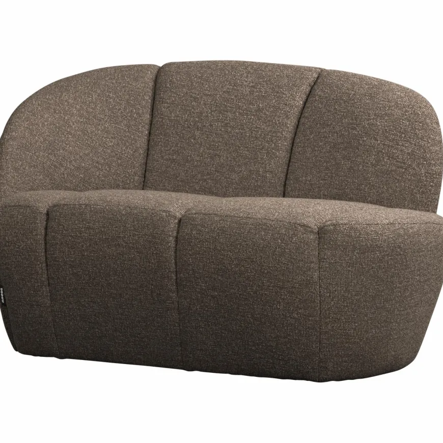 Woood Mojo 2-Zits Bankje Links Boucle Bruin Melange