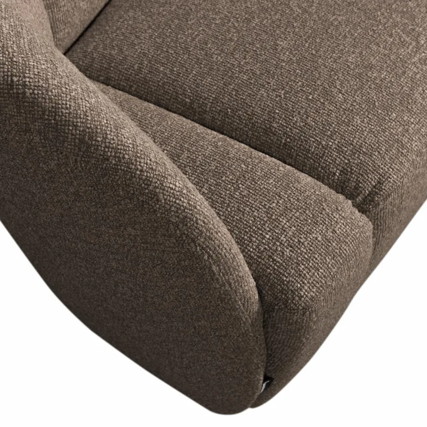 Woood Mojo 2-Zits Bankje Links Boucle Bruin Melange