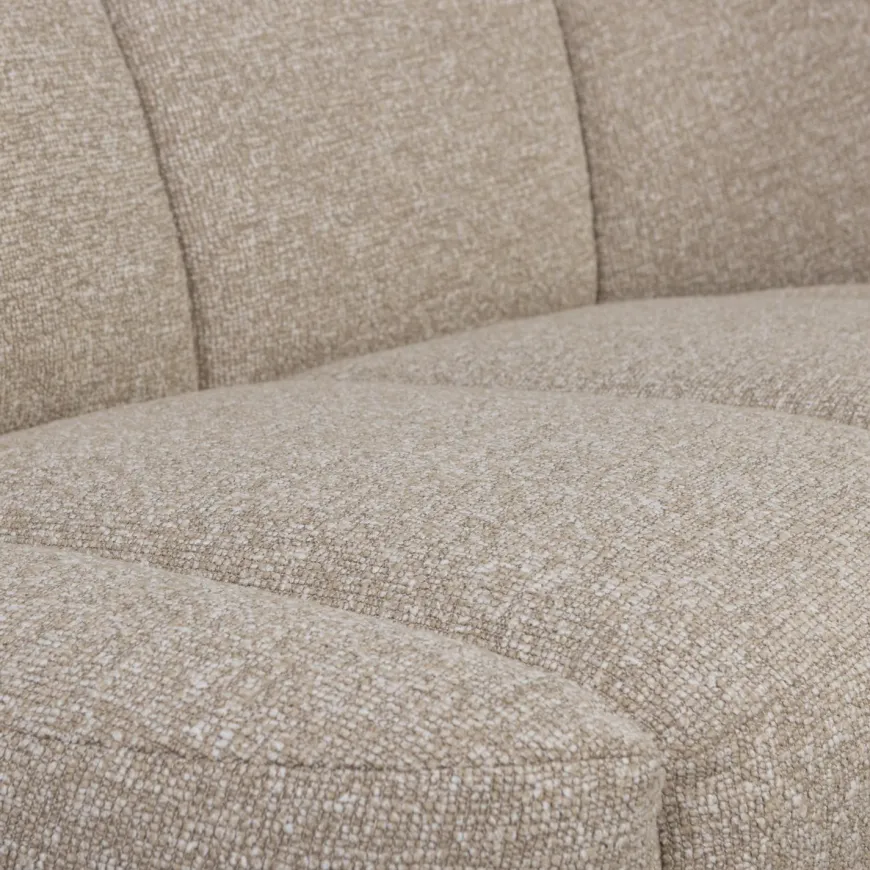Woood Mojo 2-Zits Bankje Rechts Boucle Beige Melange