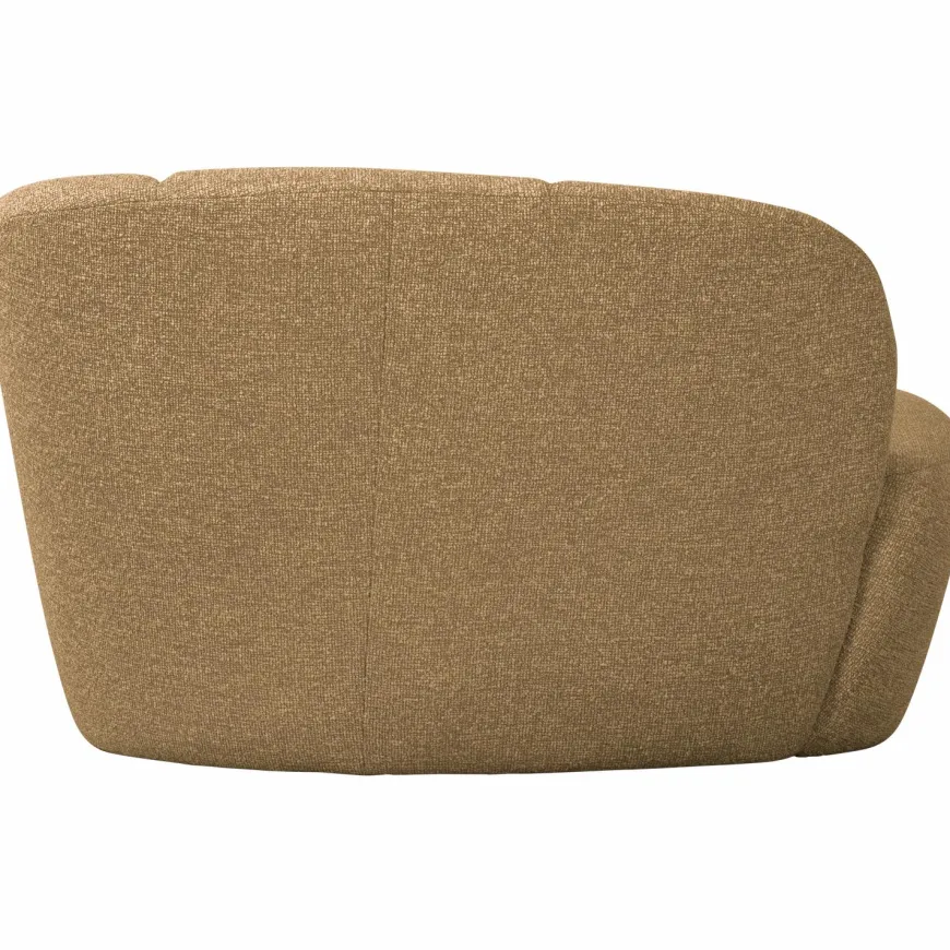 Woood Mojo 2-Zits Bankje Rechts Boucle Geel/Bruin Melange