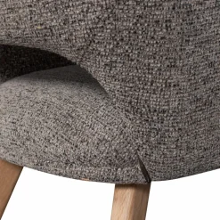 Woood Murat eetkamerstoel taupe met houten poot naturel