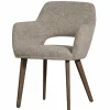 Woood Murat eetkamerstoel naturel met houten poot mystic brown