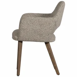 Woood Murat eetkamerstoel naturel met houten poot mystic brown