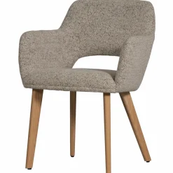 Woood Murat eetkamerstoel naturel met houten poot naturel