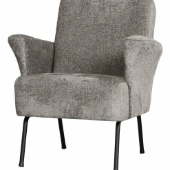 Woood Muse fauteuil grof geweven stof taupe