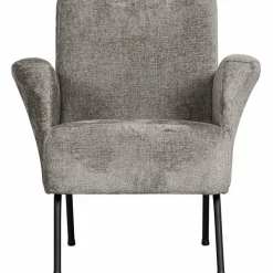 Woood Muse fauteuil grof geweven stof taupe