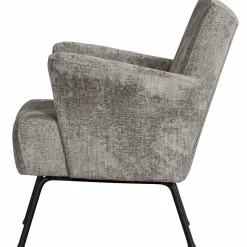 Woood Muse fauteuil grof geweven stof taupe