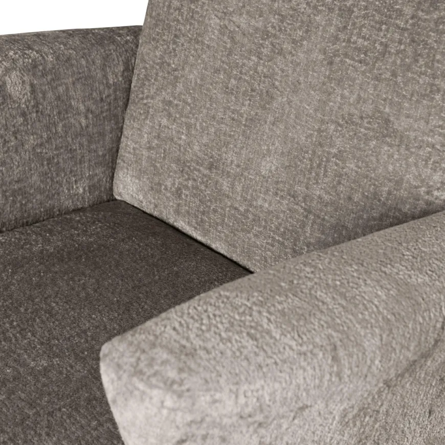 Woood Muse fauteuil grof geweven stof taupe
