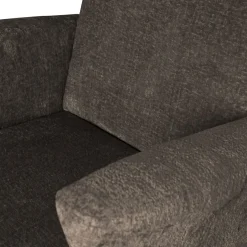 Woood Muse fauteuil grof geweven stof grijs/bruin