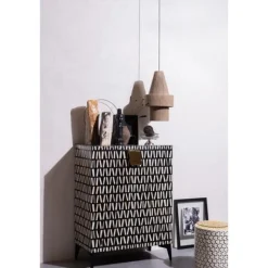 Woood Neva Bijzettafel Zwart/wit