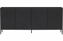 Woood New Gravure Dressoir 200 Cm Grenen Zwart [fsc]