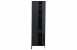 Woood New Gravure Hoge Kast Met Lade Grenen Zwart [fsc]