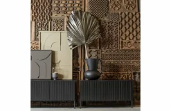 Woood New Gravure Tv Meubel 100 Cm Grenen Zwart [fsc]