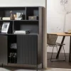 Woood New Gravure Wandkast Grenen Zwart [fsc]