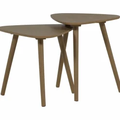 Woood Nila bijzettafels hout mud - set van 2