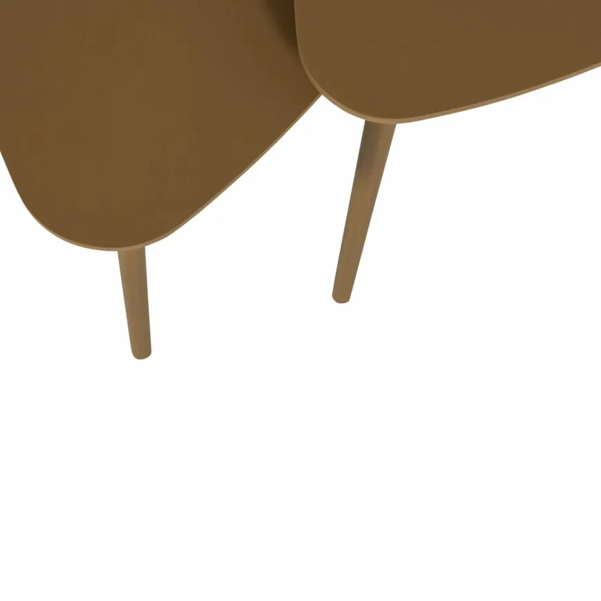 Woood Nila bijzettafels hout mud - set van 2