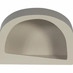Woood Noam wanddeco halfrond hout dust 15x35x24cm