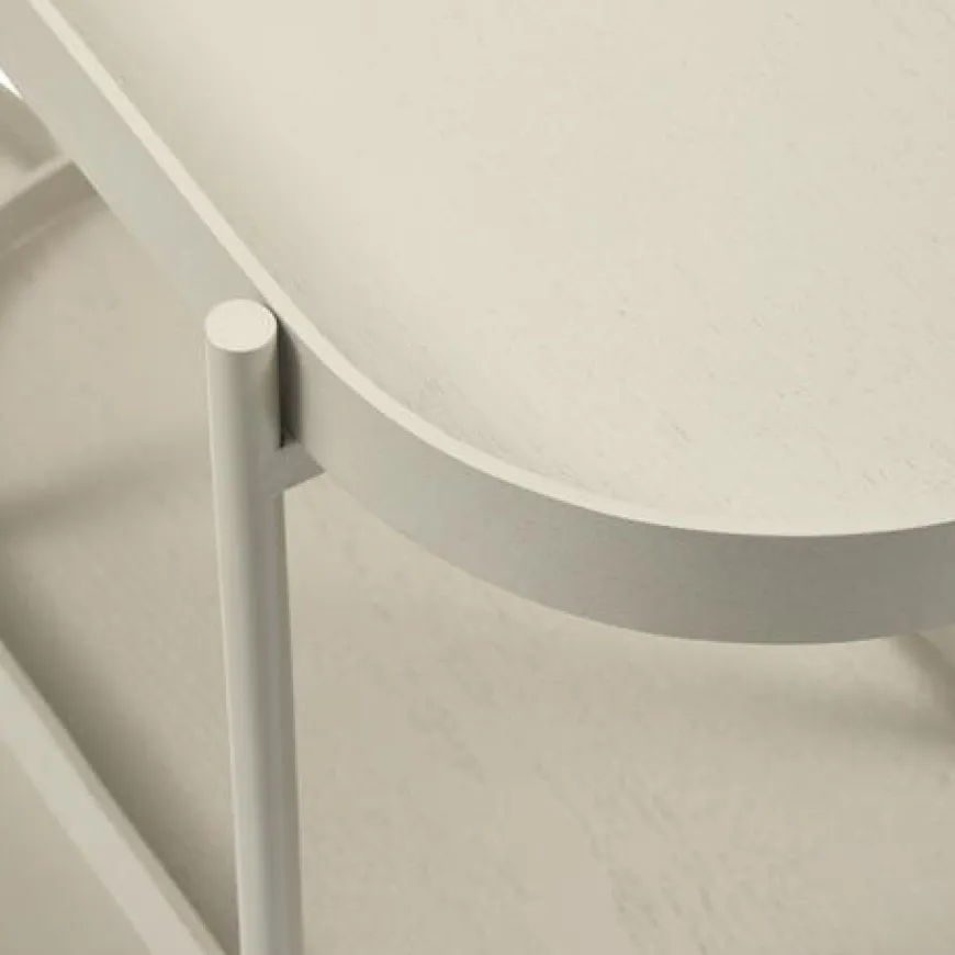 Woood Noan Sidetable Hout/metaal Antique Beige