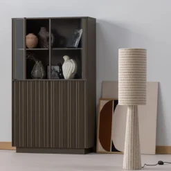 Woood Nova Lage Vitrinekast Grenen Truffel Bruin [fsc]