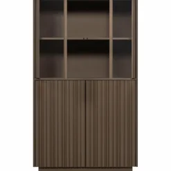 Woood Nova Lage Vitrinekast Grenen Truffel Bruin [fsc]