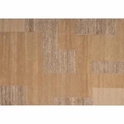 Woood Noven handgeweven vloerkleed wol/katoen zand 170x240cm
