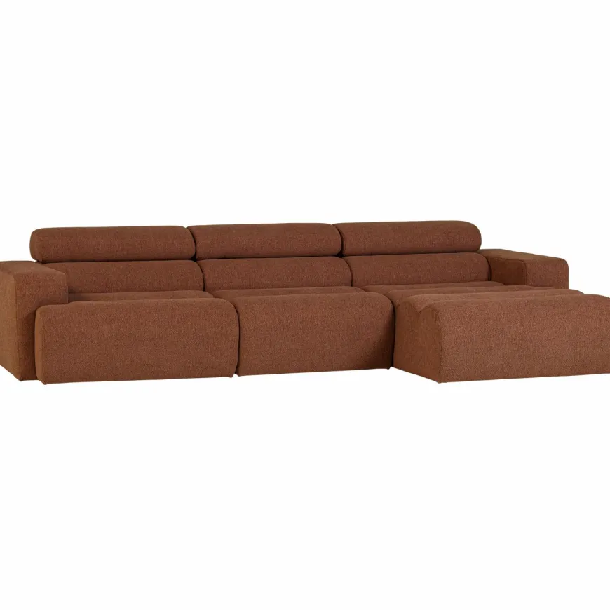 Woood Novi chaise longue bank rechts boucle terra