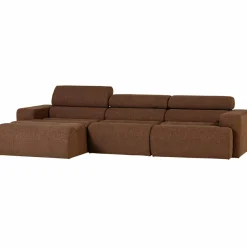 Woood Novi chaise longue bank links boucle mokkabruin