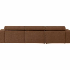 Woood Novi chaise longue bank links boucle mokkabruin