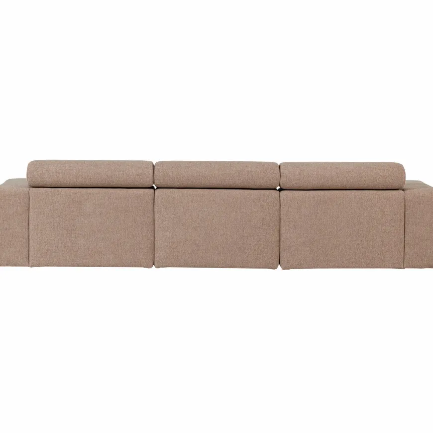Woood Novi chaise longue bank links boucle taupe